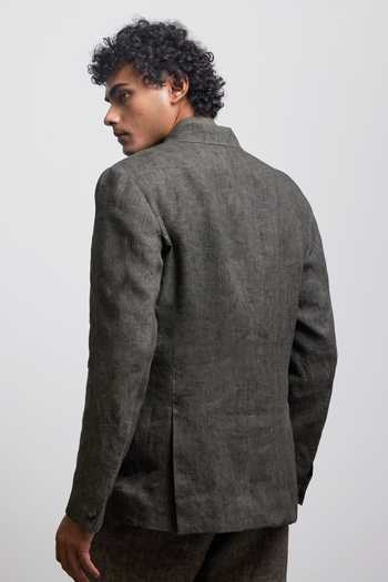 Countrymade Stone Olive Double Breasted Blazer 