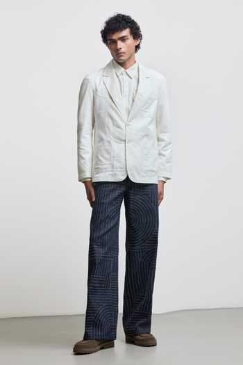 Buy_Countrymade_Ivory Cotton Ripstop Single Breasted Blazer _Online_at_Aza_Fashions