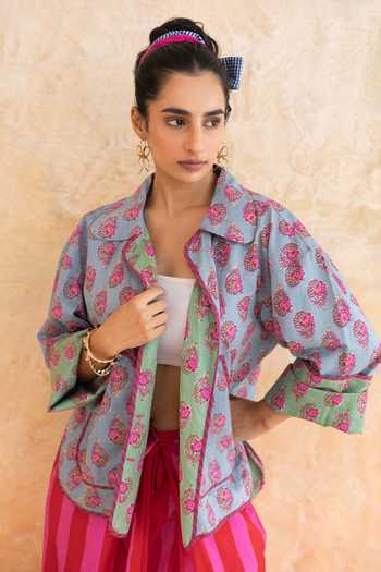 Moontara Aquella Floral Print Jacket 