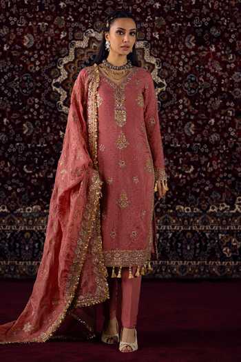 Lashkaraa Zari Embroidered Kurta Set 