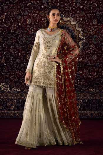 Lashkaraa Zari Work Kurta Sharara Set 