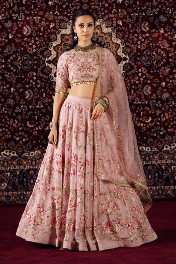 Lashkaraa Floral Embroidered Lehenga Set 