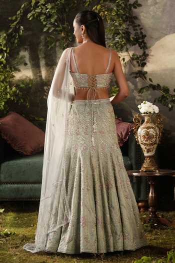 Lashkaraa Embroidered Tissue Lehenga Set 