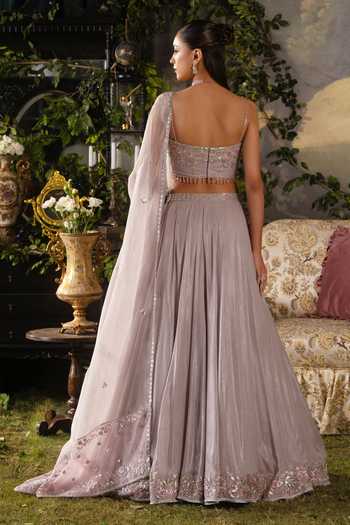 Lashkaraa Embroidered Corset Lehenga Set 