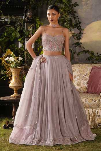 Lashkaraa Embroidered Corset Lehenga Set 