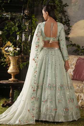 Lashkaraa Floral Embroidered Lehenga Set 