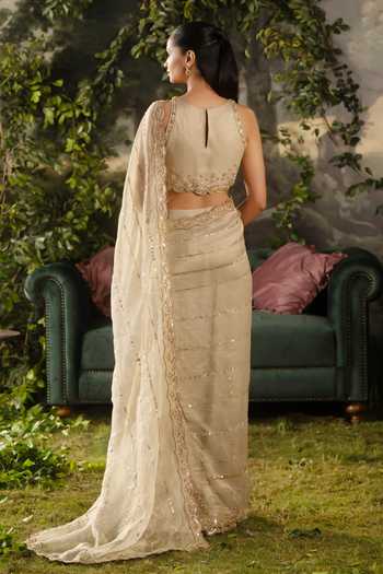 Lashkaraa Tissue Saree & Blouse Set 