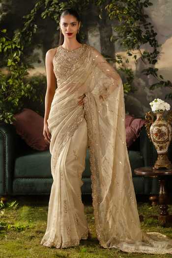Lashkaraa Tissue Saree & Blouse Set 