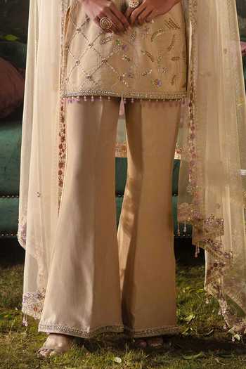 Buy Lashkaraa Beige Tissue, Net Square Neck Embroidered Sleeveless Kurta Set Online at Aza Fashions Buy_Lashkaraa_Beige Tissue, Net Square Neck Embroidered Sleeveless Kurta Set _Online_at_Aza_Fashions