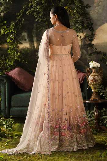 Lashkaraa Floral Embroidered Anarkali Set 