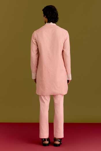 Devnaagri Floral Embroidered Straight Kurta Set 