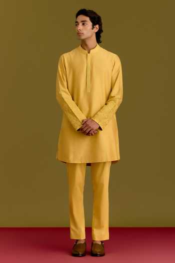 Devnaagri Tonal Embroidered Kurta Set 