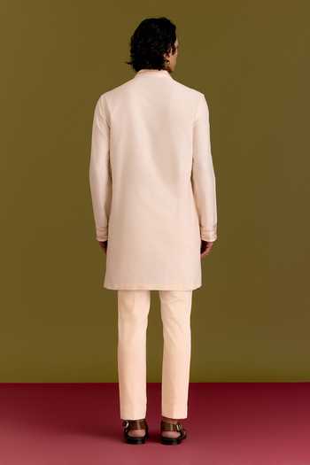 Devnaagri Placed Embroidered Kurta Set 