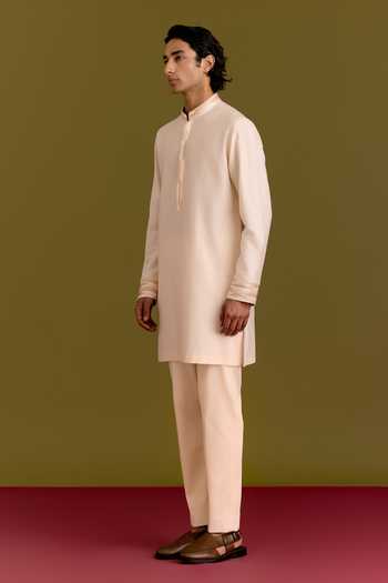 Buy Devnaagri Pink Silk, Cotton, Lycra Placed Embroidered Kurta Set Online at Aza Fashions Buy_Devnaagri_Pink Silk, Cotton, Lycra Placed Embroidered Kurta Set _Online_at_Aza_Fashions