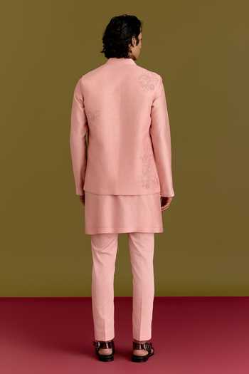 Devnaagri Floral Bloom Pattern Bundi Kurta Set 