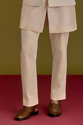 Buy Devnaagri Ivory Silk, Cotton, Chanderi, Satin, Linen Embroidery Dori Bundi Kurta Set Online at Aza Fashions Buy_Devnaagri_Ivory Silk, Cotton, Chanderi, Satin, Linen Embroidery Dori Bundi Kurta Set _Online_at_Aza_Fashions