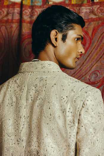 Dolly J Ecru Reverie Embroidered Sherwani Set 