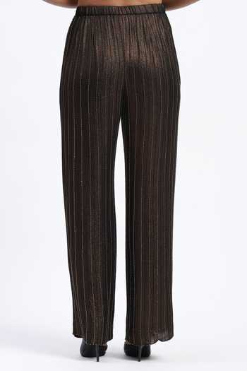 ABRAHAM AND THAKORE Gold Foil Beaded Trouser 