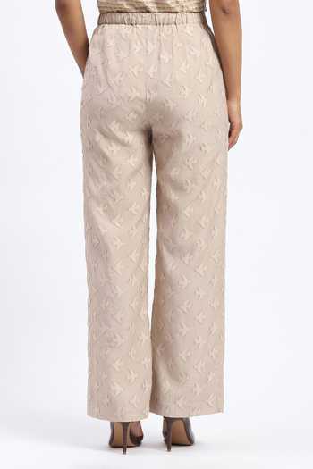 ABRAHAM AND THAKORE Bird Cutwork Trouser 