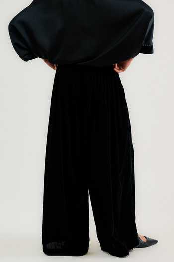 OTT Pleated Velvet Palazzo 