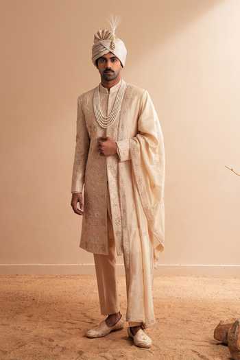 Shreyansh Designs Azehrain Floral Embroidered Sherwani Set 