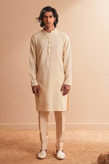 Shreyansh Designs Iver Cotton Silk Kurta & Pant Set 