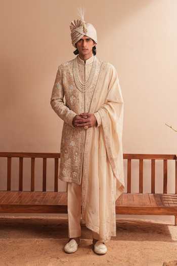 Shreyansh Designs Viserys Floral Embroidered Sherwani Set 
