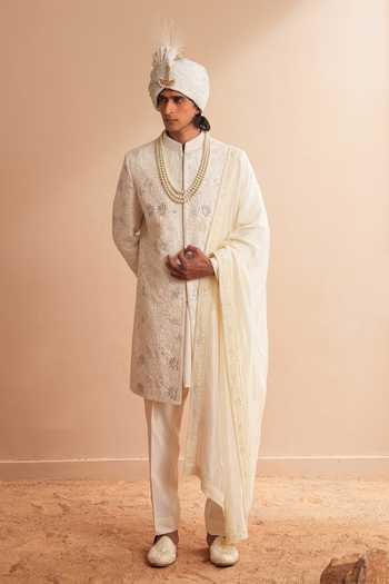Shreyansh Designs Vladimir Ornate Floral Embroidered Sherwani Set 