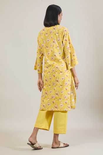 Tuli Urja Thread Work Floral Print Kurta Set 