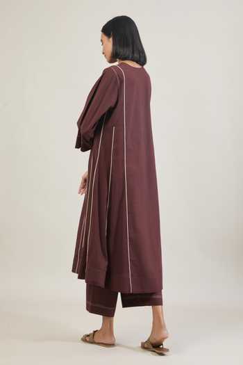 Tuli Roop Thread Work Cotton Kurta & Pant Set 