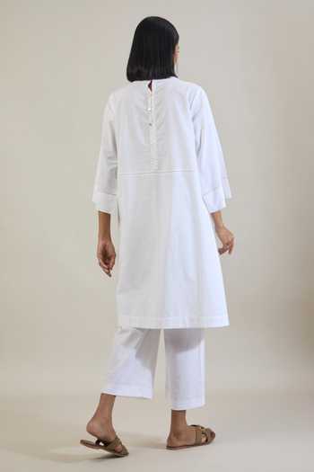 Tuli Yug Thread Work Cotton Kurta & Pant Set 