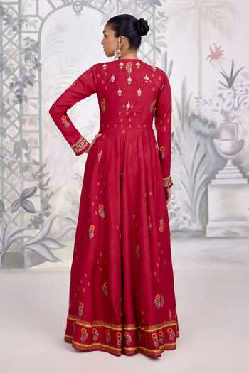 Shyam Narayan Prasad Zardozi Embroidered Anarkali Set 