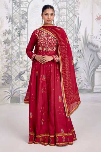 Shyam Narayan Prasad Zardozi Embroidered Anarkali Set 