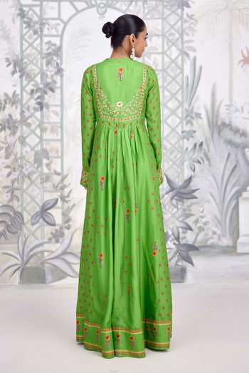 Shyam Narayan Prasad Zardozi Embroidered Bodice Anarkali Set 
