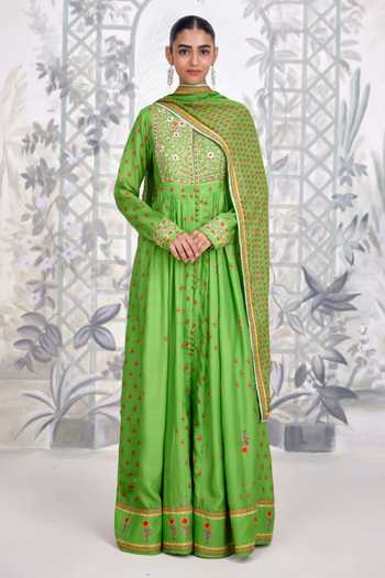 Shyam Narayan Prasad Zardozi Embroidered Bodice Anarkali Set 