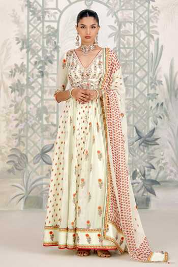 Shyam Narayan Prasad Zardozi Embroidered Anarkali Set 