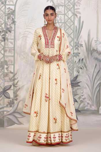 Shyam Narayan Prasad Zardozi Print Anarkali Set 