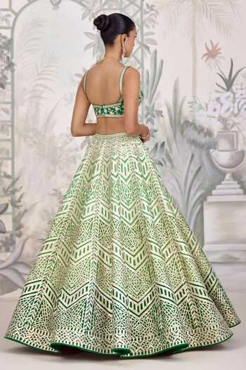 Shyam Narayan Prasad Gota Embroidered Raw Silk Lehenga Set 