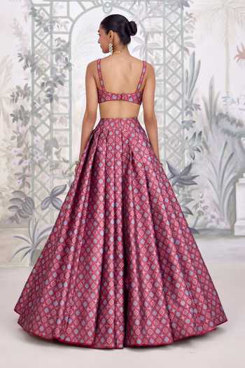 Shyam Narayan Prasad Zardozi Embroidered Lehenga Set 