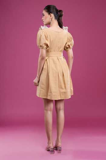 Naintara Bajaj Frilled Neck Dress & Shorts Set 