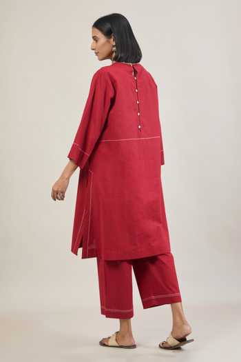 Tuli Udaan Thread Work Cotton Kurta & Pant Set 