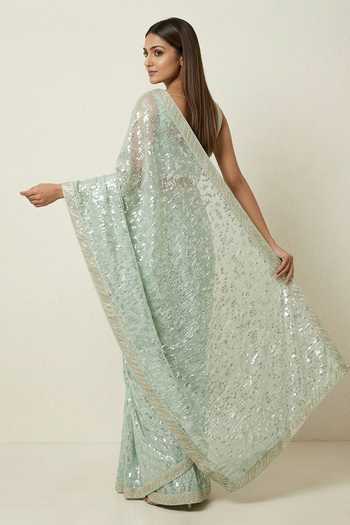 Two Sisters By Gyans Sequin Embellished Saree With Blouse 