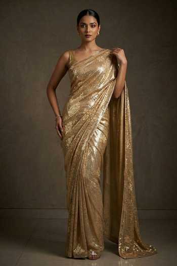Two Sisters By Gyans Sequin Embellished Saree With Blouse 