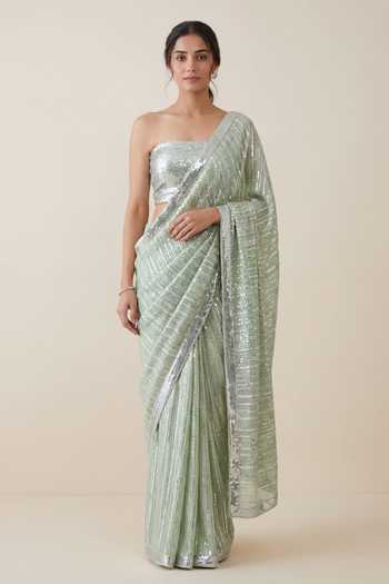 Two Sisters By Gyans Sequin Work Saree With Blouse 