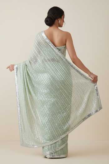 Two Sisters By Gyans Sequin Work Saree With Blouse 