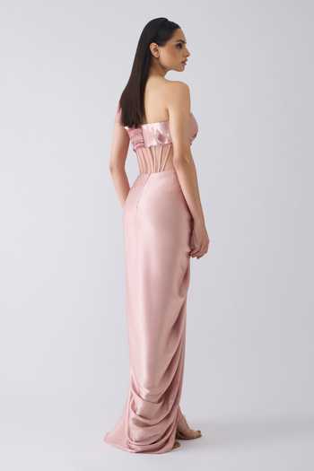 Amit Aggarwal Asymmetric Draped Gown 