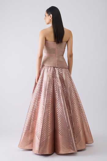 Amit Aggarwal Structured Crystalvein Corset & Skirt Set 