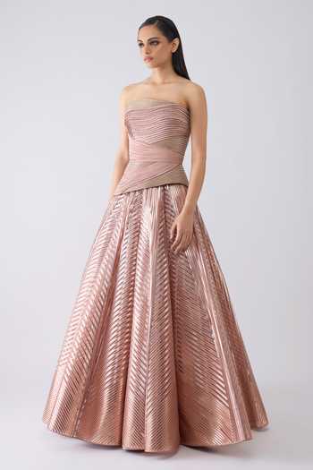 Buy Amit Aggarwal Pink Crepe, Chiffon, Polyester, Tulle Structured Crystalvein Corset And Skirt Set Online at Aza Fashions Buy_Amit Aggarwal_Pink Crepe, Chiffon, Polyester, Tulle Structured Crystalvein Corset And Skirt Set _Online_at_Aza_Fashions