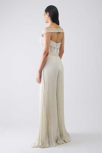 Amit Aggarwal Structured Plisse Jumpsuit