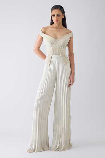 Amit Aggarwal Structured Plisse Jumpsuit